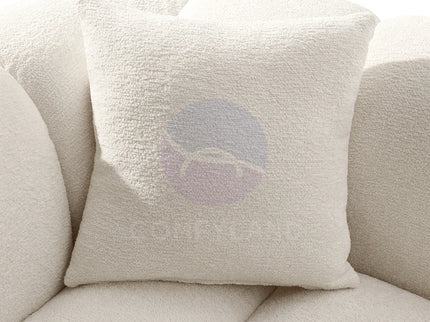 Cloud Beige Bubble-Tufted Curved Sofa