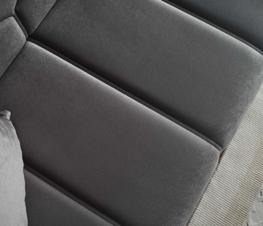 Melisa Grey Sofa Bed with Gold Detailing