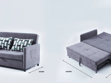 Comfy Grey Sofabed 2 Seater