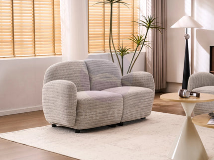 Beans Grey Textured Chenille Sofa