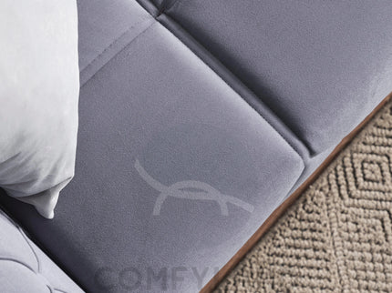 Dezza Sofa Bed in Grey Velvet