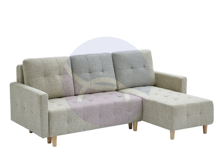 Pisa Beige Corner Sofa Bed with Reversible Chaise