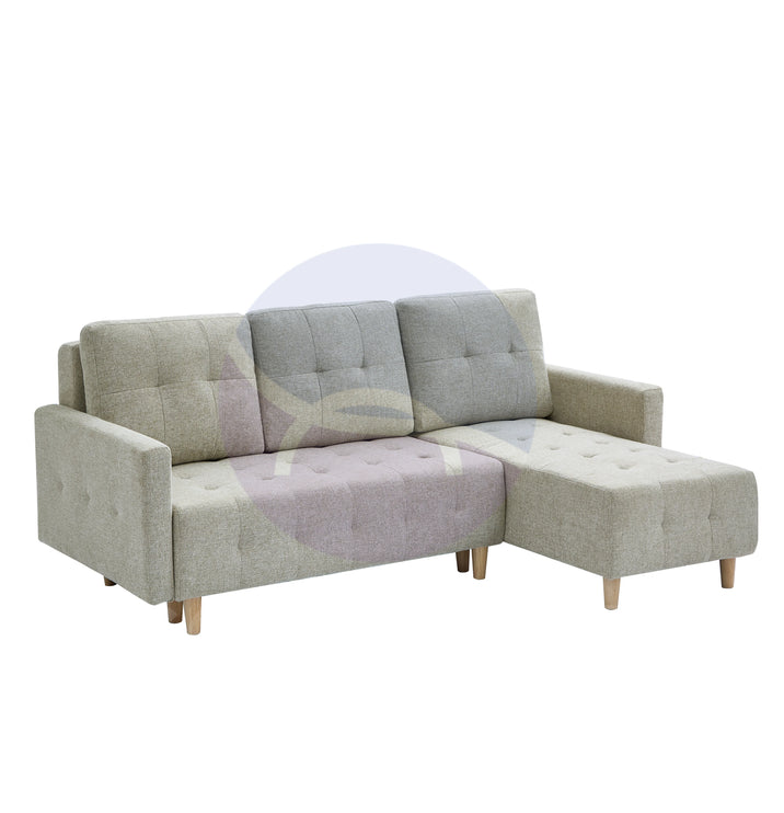 Pisa Beige Corner Sofa Bed with Reversible Chaise