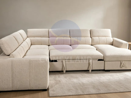 Windsor U-Shape Beige Corner Sofa