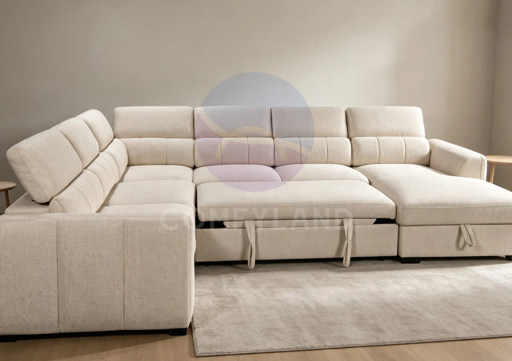Windsor U-Shape Beige Corner Sofa