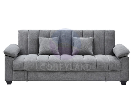 Verona Grey Textured Chenille Sofa Bed