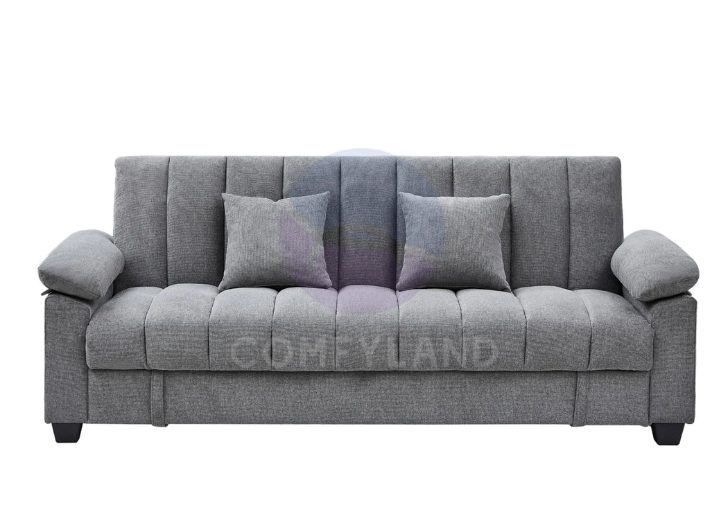 Verona Grey Textured Chenille Sofa Bed