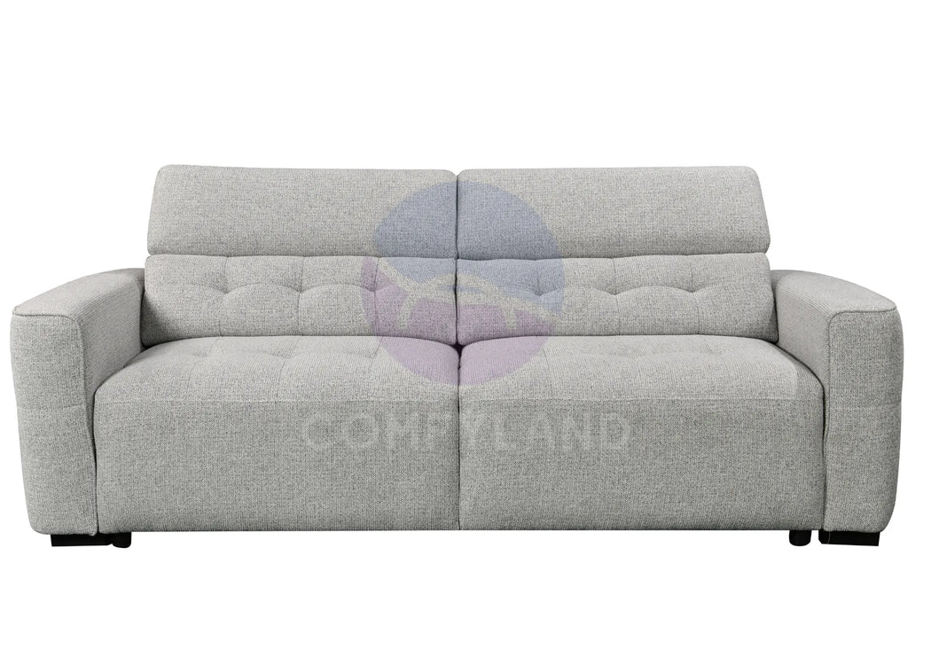 Milan Grey Adjustable Headrest Sofa