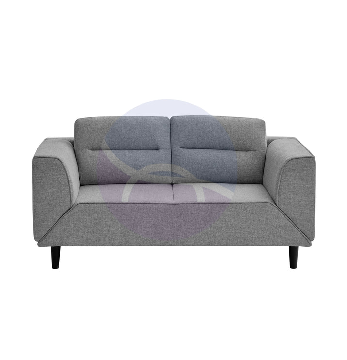 Convertible Grey Futon Loveseat Sleeper Sofa with Adjustable Armrest