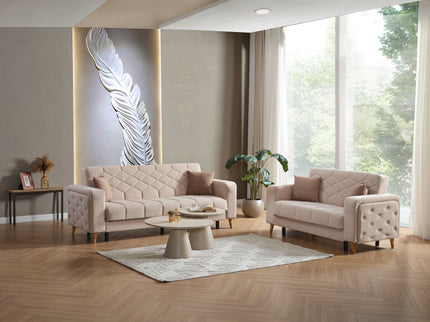 Melisa Cream Sofa Bed