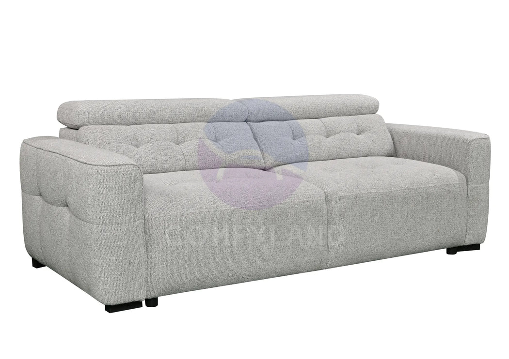 Milan Grey Adjustable Headrest Sofa