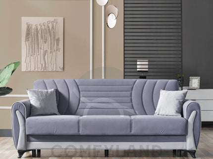 Seren Grey Velvet Sofa Bed