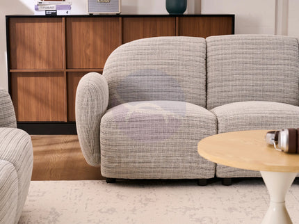 Beans Grey Textured Chenille Sofa