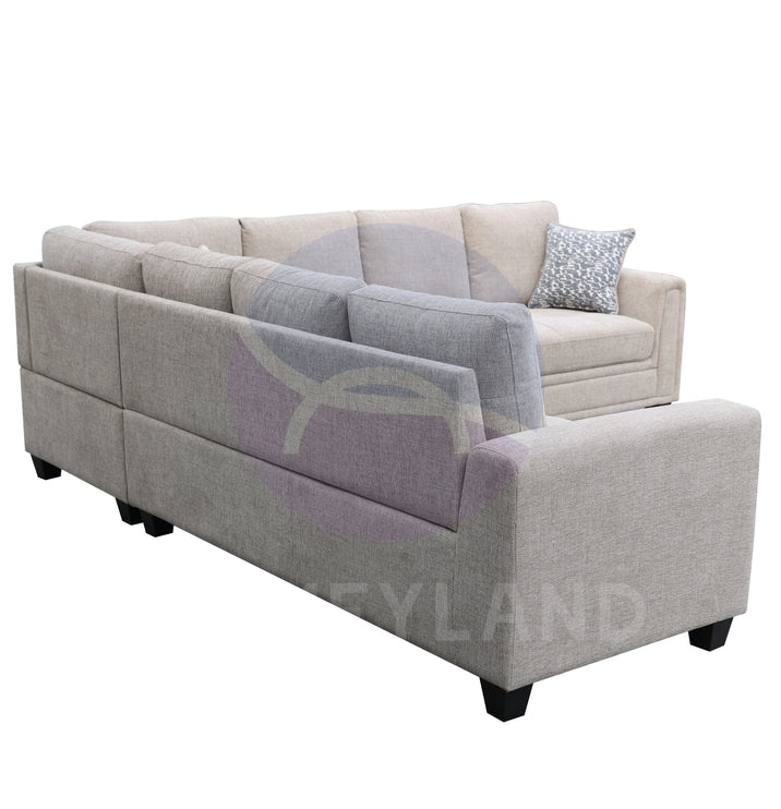 Everest Beige L-Shaped 2-Piece Sectional Sofa