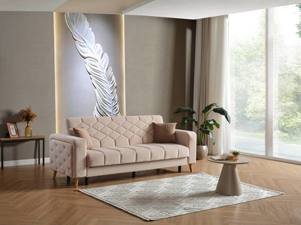 Melisa Cream Sofa Bed