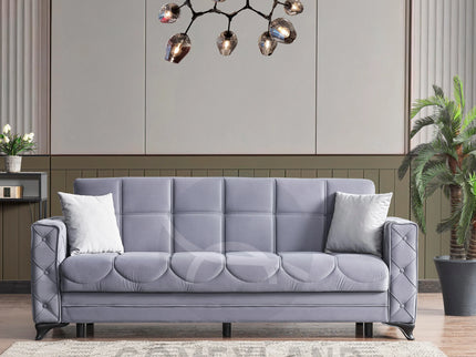 Dezza Sofa Bed in Grey Velvet