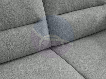 Convertible Grey Futon Loveseat Sleeper Sofa with Adjustable Armrest