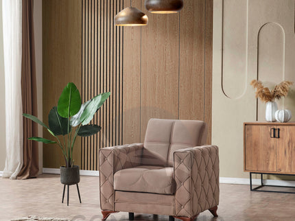 Dezza Sofa Bed in Beige Velvet