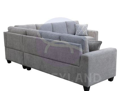 Everest Grey L-Shaped 2-Piece Sectional Sofa
