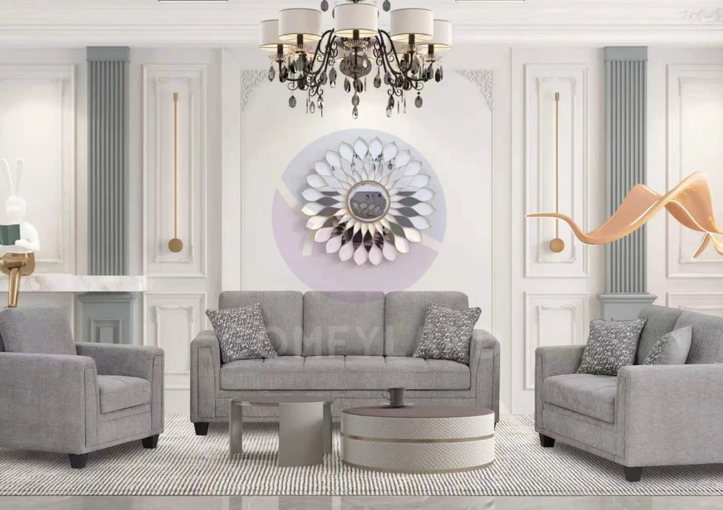 Everest Grey Cushioned Sofa