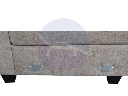 Everest Beige L-Shaped 2-Piece Sectional Sofa
