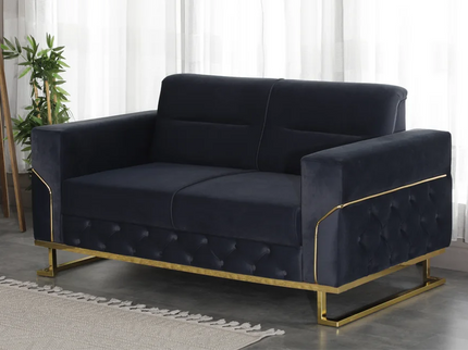 PARMA Black Velvet with Gold Detailing