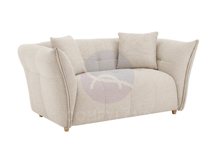 Vienna Beige Channelled Curved Sofa