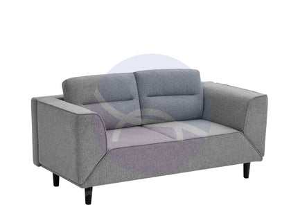 Convertible Grey Futon Loveseat Sleeper Sofa with Adjustable Armrest
