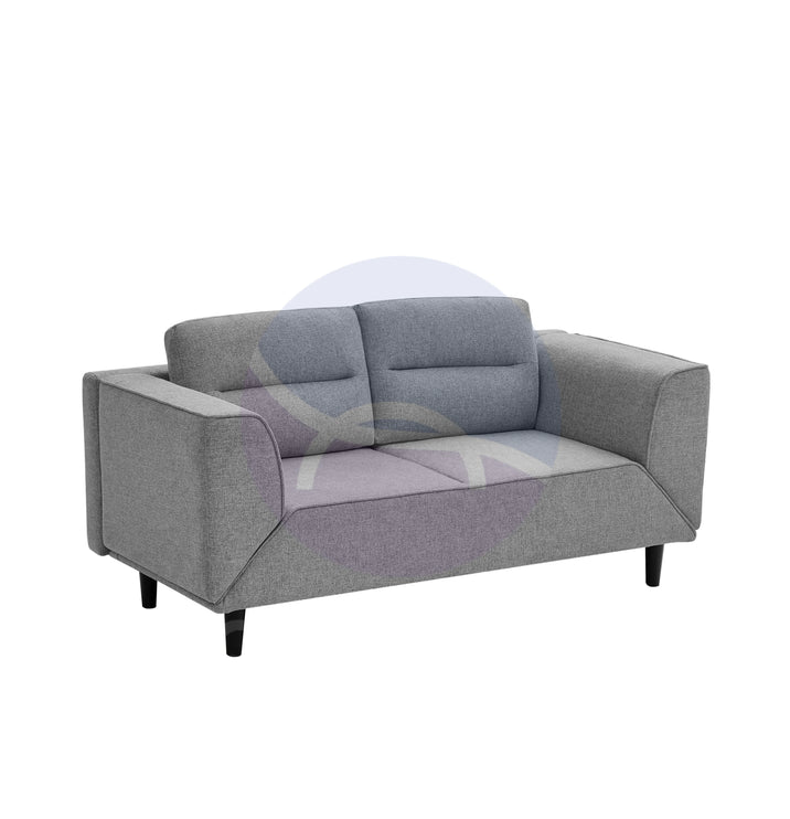 Convertible Grey Futon Loveseat Sleeper Sofa with Adjustable Armrest