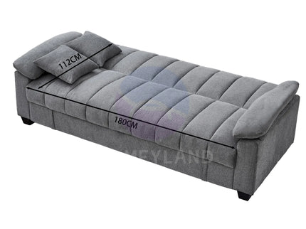 Verona Grey Textured Chenille Sofa Bed