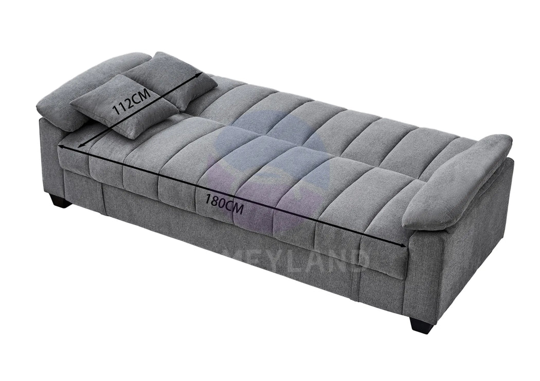 Verona Grey Textured Chenille Sofa Bed