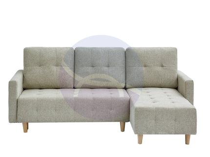 Pisa Beige Corner Sofa Bed with Reversible Chaise