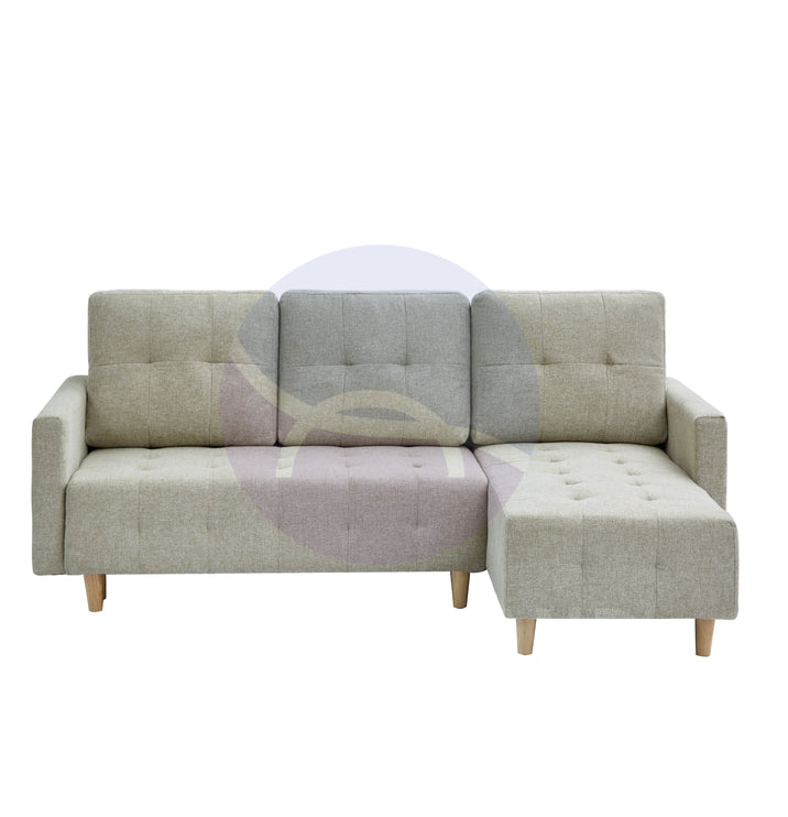 Pisa Beige Corner Sofa Bed with Reversible Chaise