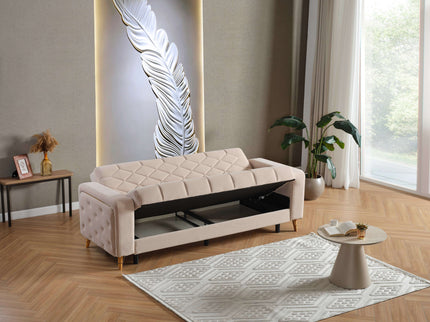 Melisa Cream Sofa Bed