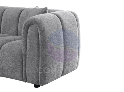 Cloud Grey Bouclé L-Shaped Corner Sofa