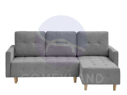 Pisa Grey Corner Sofa Bed with Reversible Chaise