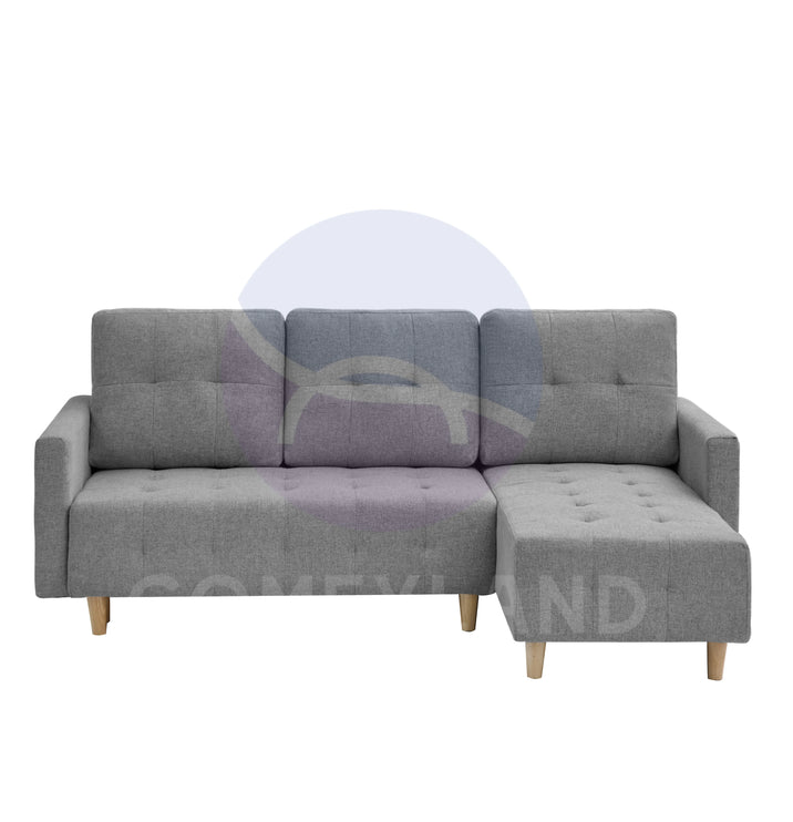 Pisa Grey Corner Sofa Bed with Reversible Chaise