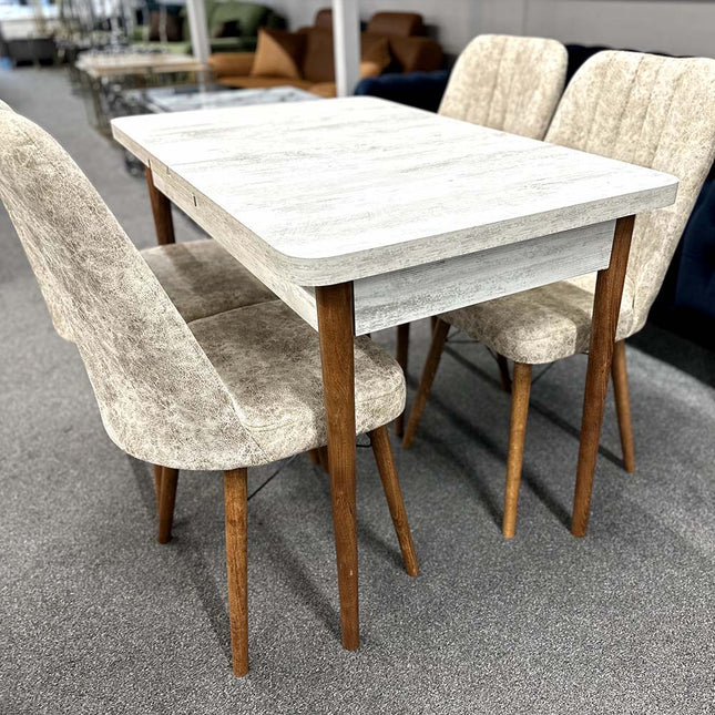 Mini Antik Extendable Dining Table With Four Chairs