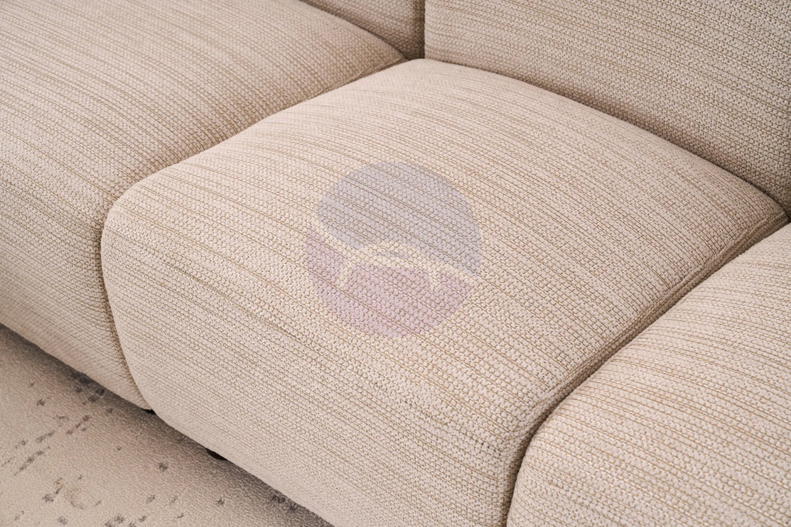 Beans Beige Textured Chenille Sofa