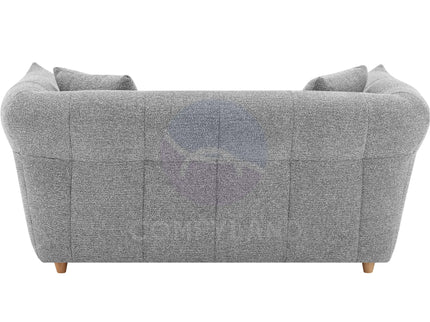 Vienna Grey Channelled Curved Sofa
