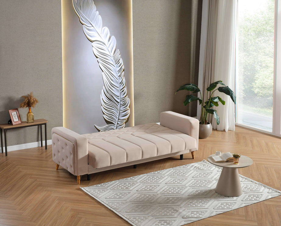 Melisa Cream Sofa Bed