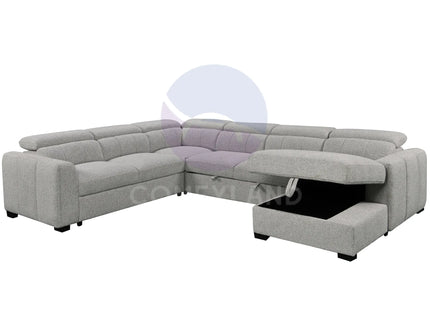 Windsor U-Shape Grey Corner Sofa
