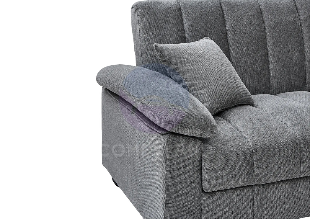 Verona Grey Textured Chenille Sofa Bed