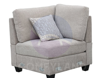 Everest Beige L-Shaped 2-Piece Sectional Sofa