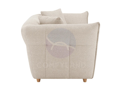 Vienna Beige Channelled Curved Sofa