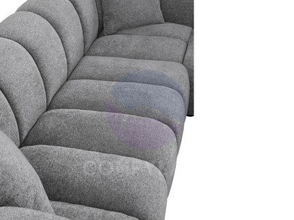 Cloud Grey Bouclé L-Shaped Corner Sofa