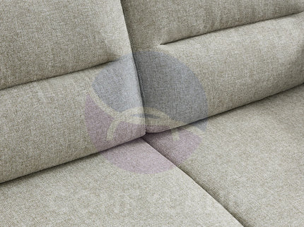 Convertible Beige Futon Loveseat Sleeper Sofa with Adjustable Armrest