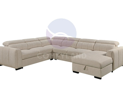 Windsor U-Shape Beige Corner Sofa