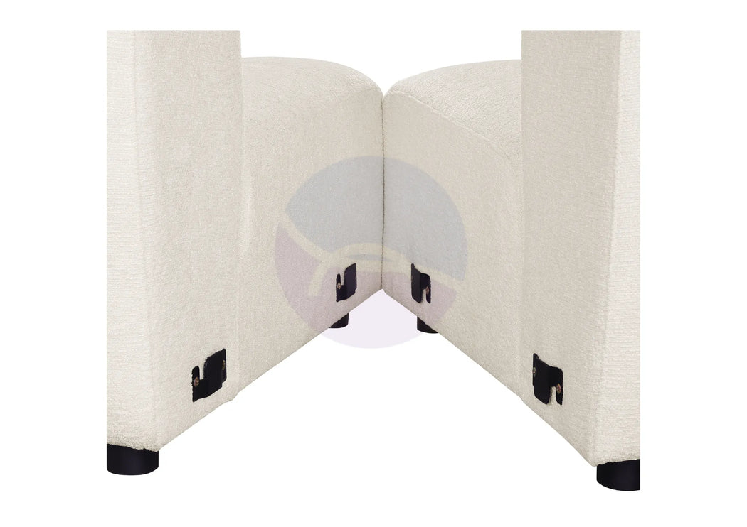 Cloud Beige Bouclé L-Shaped Corner Sofa