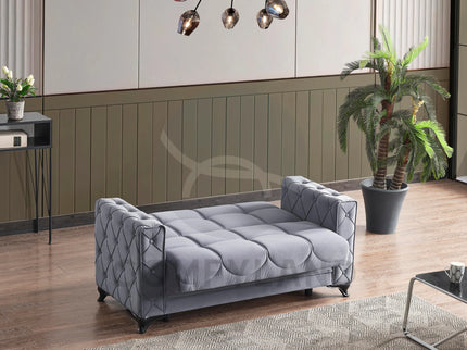 Dezza Sofa Bed in Grey Velvet